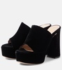 Holly velvet platform mules