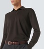 Virgin wool polo sweater