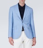 Silk, cashmere, and linen twill blazer