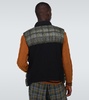 Checked padded vest