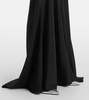 Satin and crepe de chine gown