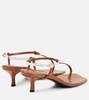 The Bicolor leather thong sandals