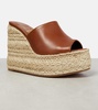 Ariella Zeppa leather espadrille wedges