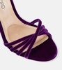 Paradis velvet wedge sandals