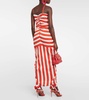 Portofino striped silk-blend maxi dress