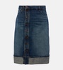 Denim midi skirt