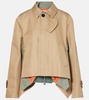 Twill-trimmed cotton-blend garbadine jacket