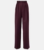 High-rise wide-leg pants