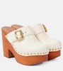 Jeannette studded leather clogs