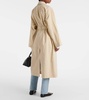 Belted cotton and silk trench coat