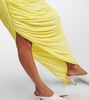 Ruched cutout jersey gown