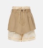 Layered tulle-trimmed skort