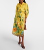 Cresida floral-print linen midi shirt dress 