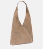 Suede shoulder bag