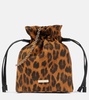 Christy Mini leopard-print suede pouch