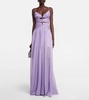 Cutout chiffon gown