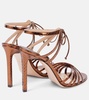 Angelica 105 snake-effect leather sandals