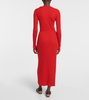 Luisa wool and silk midi dress