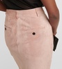 High-rise suede pencil skirt 