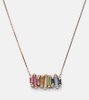 14kt gold necklace with diamonds and gemstones