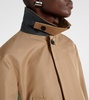 Twill-trimmed cotton-blend garbadine jacket