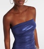 Diana ruched metallic gown