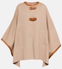 Kirna leather-trimmed cashmere cape