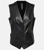 Faux leather vest