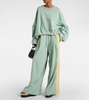 Cotton jersey wide-leg sweatpants