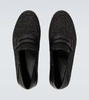 Padstow raffia and leather loafers