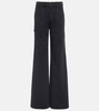 Quentin twill wide-leg pants