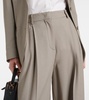 Mid-rise wide-leg pants