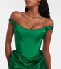 Nova Camille satin corset gown