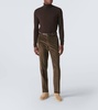 Cotton corduroy straight pants