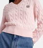 Anagram cable-knit cotton sweater