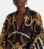 Printed silk crepe kaftan