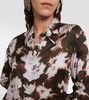 Chowy floral silk satin shirt