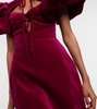 Cutout velvet midi dress