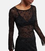 Moonogram mesh midi dress