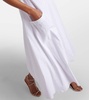 Linen-blend midi dress