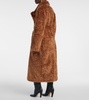 Faux fur wrap coat