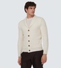 Ribbed-knit wool and silk cardigan