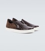 Nadores croc-effect leather sneakers 