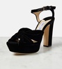 Heloise 120 velvet platform sandals