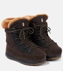 Verbier shearling-trimmed suede ankle boots