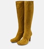 Suede knee-high boots