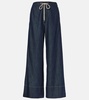 Galilea denim wide-leg pants