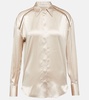 Embellished silk shirt