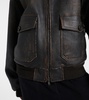 Adonis shearling-trimmed leather jacket