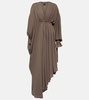 All-In asymmetric crepe maxi dress